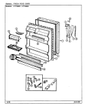 FRESH FOOD DOOR Diagram and Parts List for AT19M8A DA54A Admiral Refrigerator