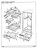 SHELVES & ACCESSORIES Diagram and Parts List for AT19M8A  Admiral Refrigerator