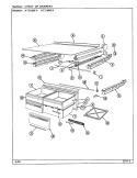 CHEST OF DRAWERS Diagram and Parts List for AT21M9FA DD64A Admiral Refrigerator