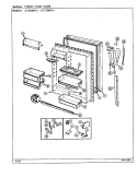 FRESH FOOD DOOR Diagram and Parts List for AT21M9FA DD64A Admiral Refrigerator