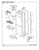 FRESH FOOD DOOR Diagram and Parts List for CDNS24V9A CR86A Admiral Refrigerator