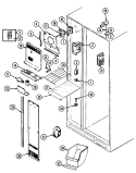 FREEZER COMPARTMENT Diagram and Parts List for RC203TDV  Magic Chef Refrigerator