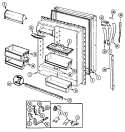 FRESH FOOD DOOR Diagram and Parts List for AT23M83V DF93A Admiral Refrigerator