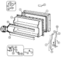FREEZER DOOR Diagram and Parts List for CT19Y6A  Crosley Refrigerator