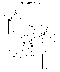 Air Flow Parts Diagram and Parts List for 1064650042714  Kenmore Refrigerator