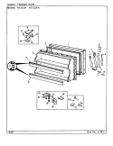 FREEZER DOOR Diagram and Parts List for NT21L9FA BA74B Admiral Refrigerator