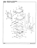 SHELVES & ACCESSORIES Diagram and Parts List for CDNS24V9A BR86F Admiral Refrigerator