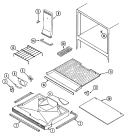FREEZER COMPARTMENT Diagram and Parts List for GT15A4XA  Admiral Refrigerator