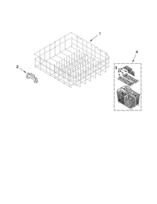 Lower Rack Parts Diagram and Parts List for MDB7759AWB2  Maytag Dishwasher