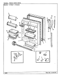 FRESH FOOD DOOR Diagram and Parts List for NT23L9A BA99C Admiral Refrigerator