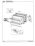 Part Location Diagram of 72044-1-AM Whirlpool Panel, frz. door (alm