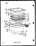 CABINET PARTS Diagram and Parts List for C9 P6031864W Crosley Freezer