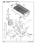 UNIT COMPARTMENT & SYSTEM Diagram and Parts List for NENT198KA BC64A Admiral Refrigerator