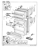 DOORS Diagram and Parts List for NENT198KA BC64A Admiral Refrigerator