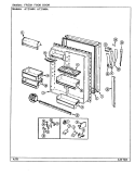 FRESH FOOD DOOR Diagram and Parts List for AT21M9A DD66A Admiral Refrigerator