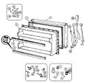 Part Location Diagram of 72342-105-AM Whirlpool Panel, frz. door (alm