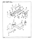 ICE MAKER & BIN Diagram and Parts List for AS22M8DA DN34B Admiral Refrigerator