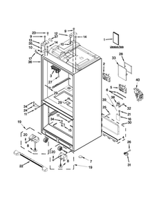 Cabinet Parts Diagram and Parts List for MFT2672AEW12  Maytag Refrigerator