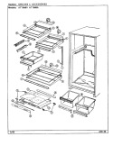 SHELVES & ACCESSORIES Diagram and Parts List for AT19M8V DE55A Admiral Refrigerator