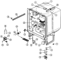 TUB Diagram and Parts List for DU7CA-20  Maytag Dishwasher