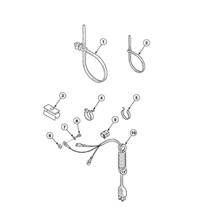 Ties And Clips Diagram and Parts List for FTUA1AWN1102  Speed Queen Washer