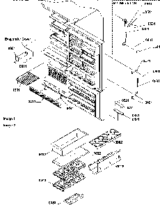 Door Handles & Accessories Diagram and Parts List for BX22S5W-P1196707WW  Amana Refrigerator