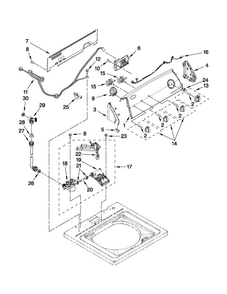 Part Location Diagram of W10449050 Whirlpool PANEL-CNTL