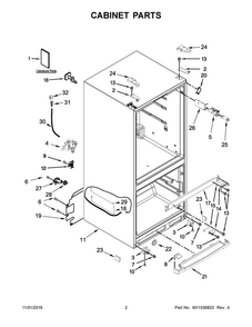 Part Location Diagram of W10898062 Whirlpool ENERGY GUIDE