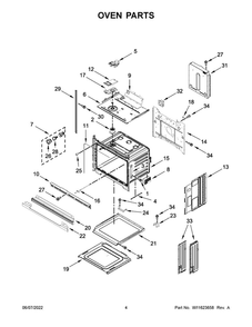Oven Parts Diagram and Parts List for MEW9530FZ20  Maytag Wall Oven