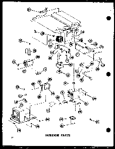 Interior Parts Diagram and Parts List for RC7A-D P72651-2M Amana Microwave