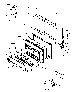Freezer Door Diagram and Parts List for TS18R2G-P1181803WG  Amana Refrigerator
