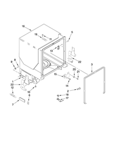 Tub And Frame Parts Diagram and Parts List for MDBTT53AWB2  Maytag Dishwasher