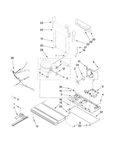 Unit Parts Diagram and Parts List for AFF2534FES5  Amana Refrigerator