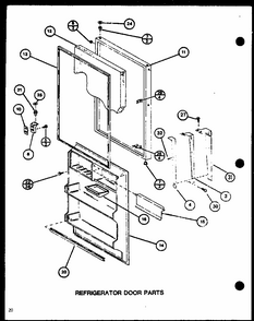 Refrigerator Door Parts (tm18m/p7859212w) (tm18m/p7859213w) Diagram and Parts List for TM18M-P7859213W  Amana Refrigerator