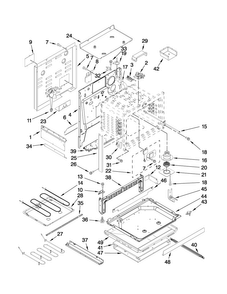 Chassis Parts Diagram and Parts List for JDS8850BDW18  Jenn-Air Range