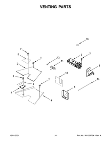 Venting Parts Diagram and Parts List for JDRP536HM01  Maytag Range