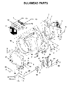 Bulkhead parts Diagram and Parts List for YMED6230HC1  Maytag Dryer