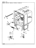 TUB Diagram and Parts List for DU2CA-45  Maytag Dishwasher
