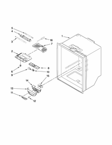 Refrigerator Liner Parts Diagram and Parts List for G32026PELB3  Maytag Refrigerator