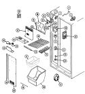 FREEZER COMPARTMENT Diagram and Parts List for JRS206A  Jenn-Air Refrigerator