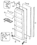 FRESH FOOD DOOR Diagram and Parts List for JRS206A  Jenn-Air Refrigerator