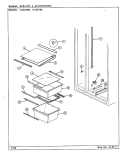 SHELVES & ACCESSORIES Diagram and Parts List for GS22X8A DR17A Admiral Refrigerator