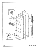 FRESH FOOD DOOR Diagram and Parts List for GS22X8A DR17A Admiral Refrigerator