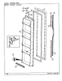 FREEZER DOOR Diagram and Parts List for GS22X8A DR17A Admiral Refrigerator