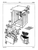 EXTERIOR (REV. J - K) Diagram and Parts List for DE20F8  Admiral Dryer