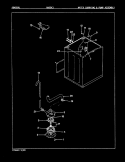 WATER CARRYING & PUMP ASSY. (REV. E - J) Diagram and Parts List for AW20K3W  Admiral Washer