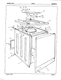 EXTERIOR (REV. A - B) Diagram and Parts List for W25D6W  Admiral Washer