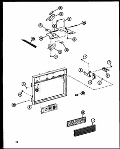 Grille And Lock Diagram and Parts List for RV-10 P75085-1M Amana Microwave