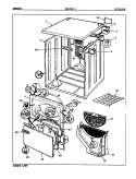 EXTERIOR (REV. A - D) Diagram and Parts List for ADE20K3W  Admiral Dryer