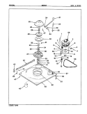 BASE & DRIVE (REV. A - D) Diagram and Parts List for AW20K2A  Admiral Washer